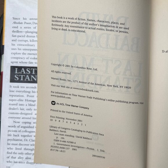 David Baldacci Hardback Book Bundle – Split Second & Last Man Standing - Picture 7 of 12